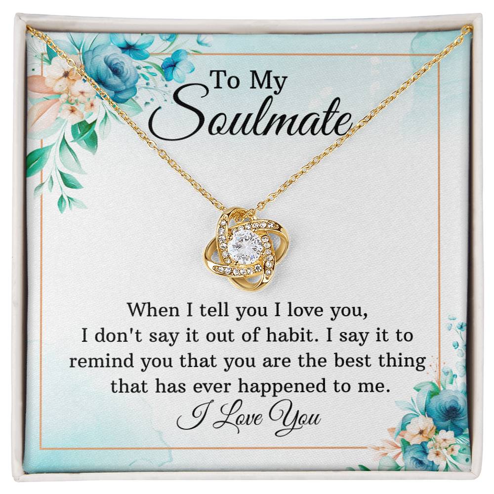 My Soulmate| Love Knot Necklace | Wife gift