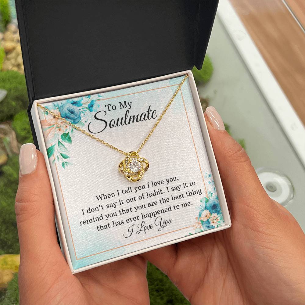 My Soulmate| Love Knot Necklace | Wife gift
