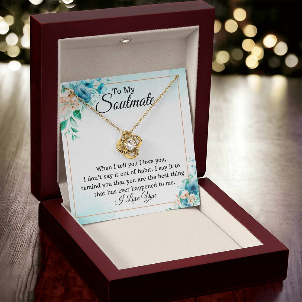 My Soulmate| Love Knot Necklace | Wife gift