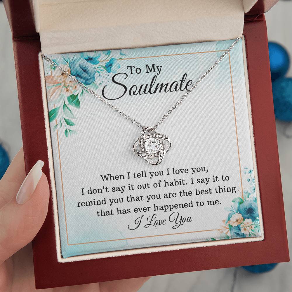 My Soulmate| Love Knot Necklace | Wife gift