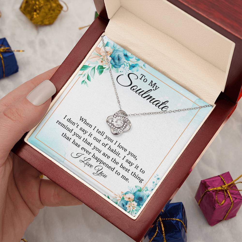 My Soulmate| Love Knot Necklace | Wife gift
