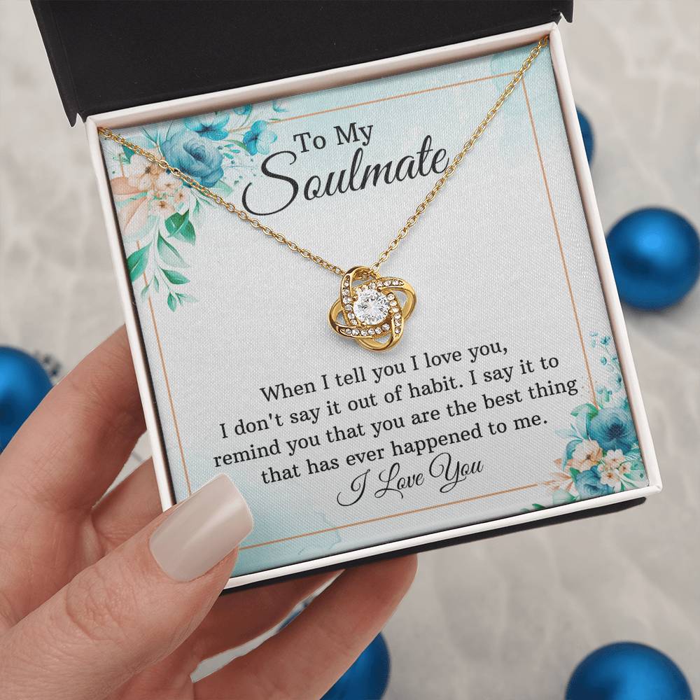 My Soulmate| Love Knot Necklace | Wife gift