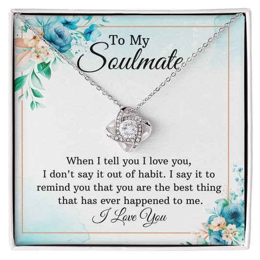 My Soulmate| Love Knot Necklace | Wife gift