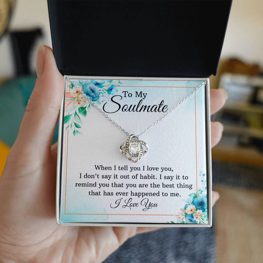 My Soulmate| Love Knot Necklace | Wife gift