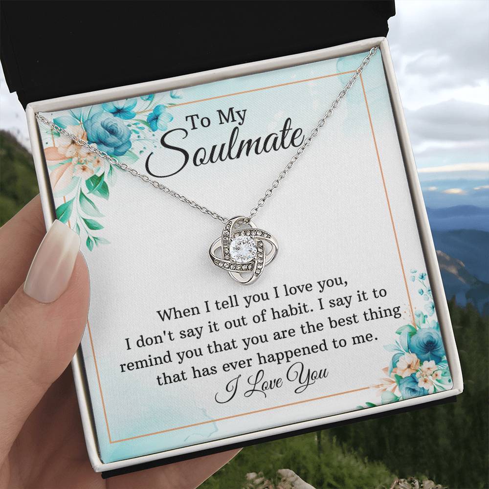 My Soulmate| Love Knot Necklace | Wife gift