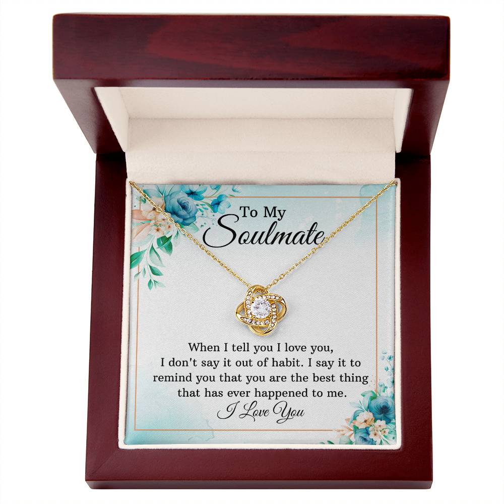 My Soulmate| Love Knot Necklace | Wife gift