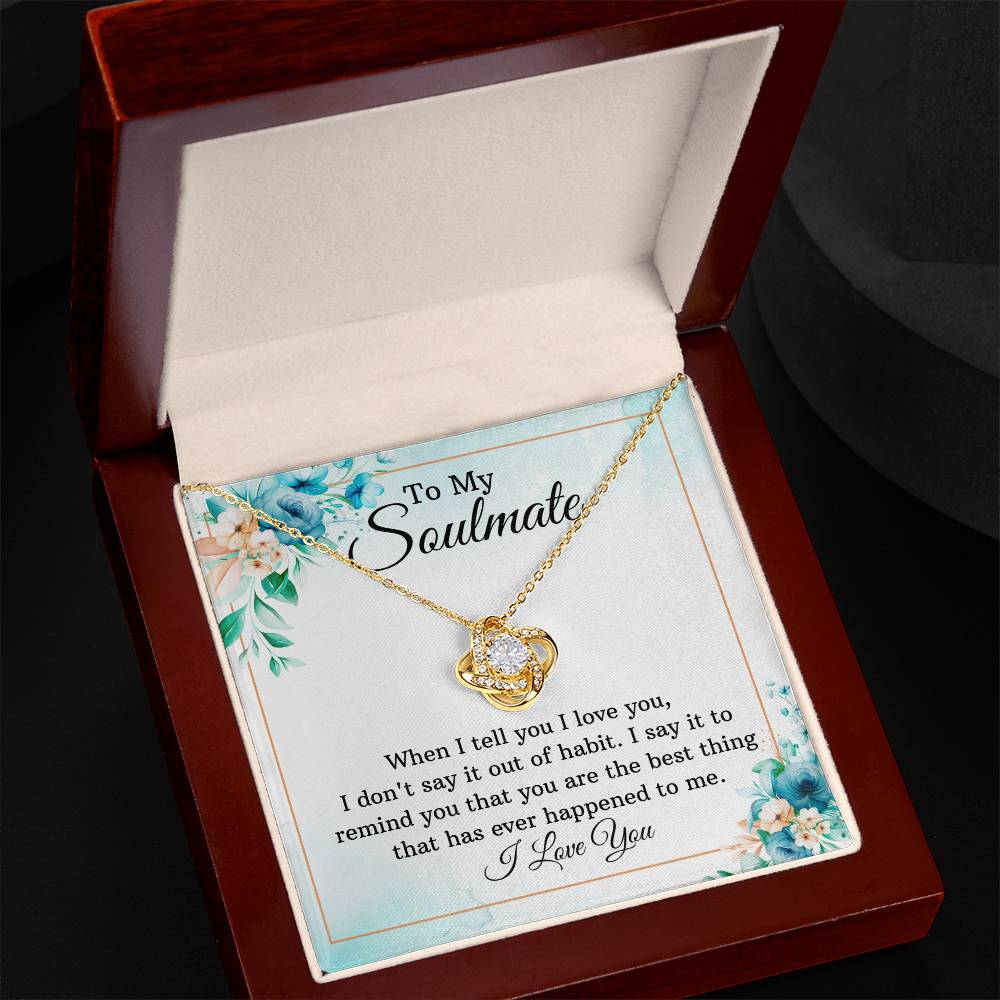 My Soulmate| Love Knot Necklace | Wife gift